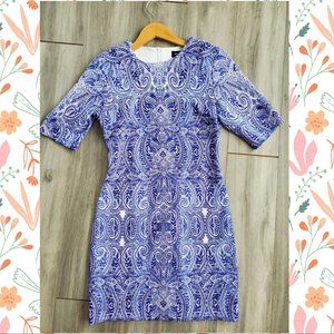 Porcelain pattern mini dress